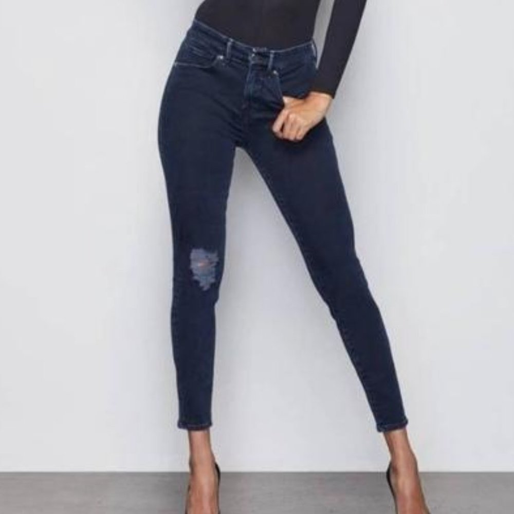 Good American Jeans Distressed Skinny Jeans Size 4